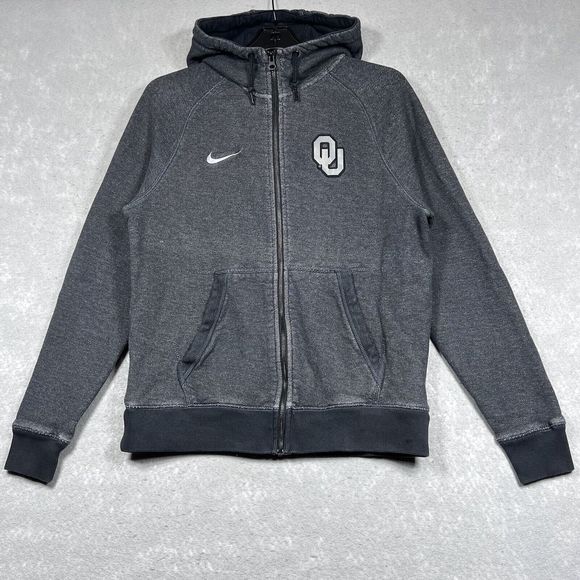 Nike Hoodie Oklahoma State Mens Medium Black Pockets White Swoosh & Buckeyes - Picture 1 of 15